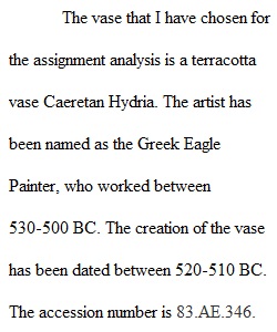 Arts Assignment Visual Analysis Greek Vase